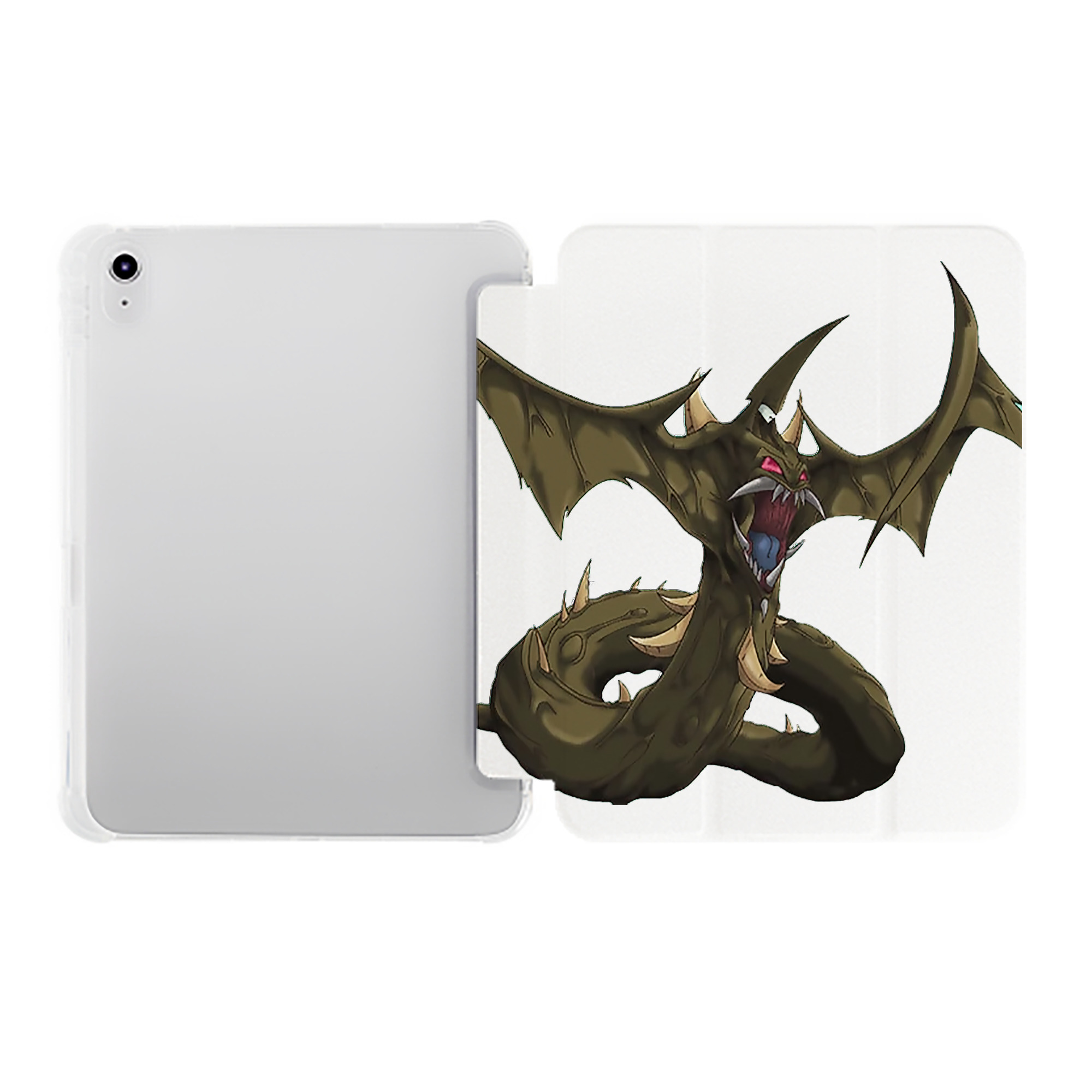 （画像用） 遊☆戯☆王 Yu-Gi-Oh! IPad ケース ペン収納付き 三つ折りスタンド PUレザー×シリコン 対応機種9.5/10.5/10.9インチ